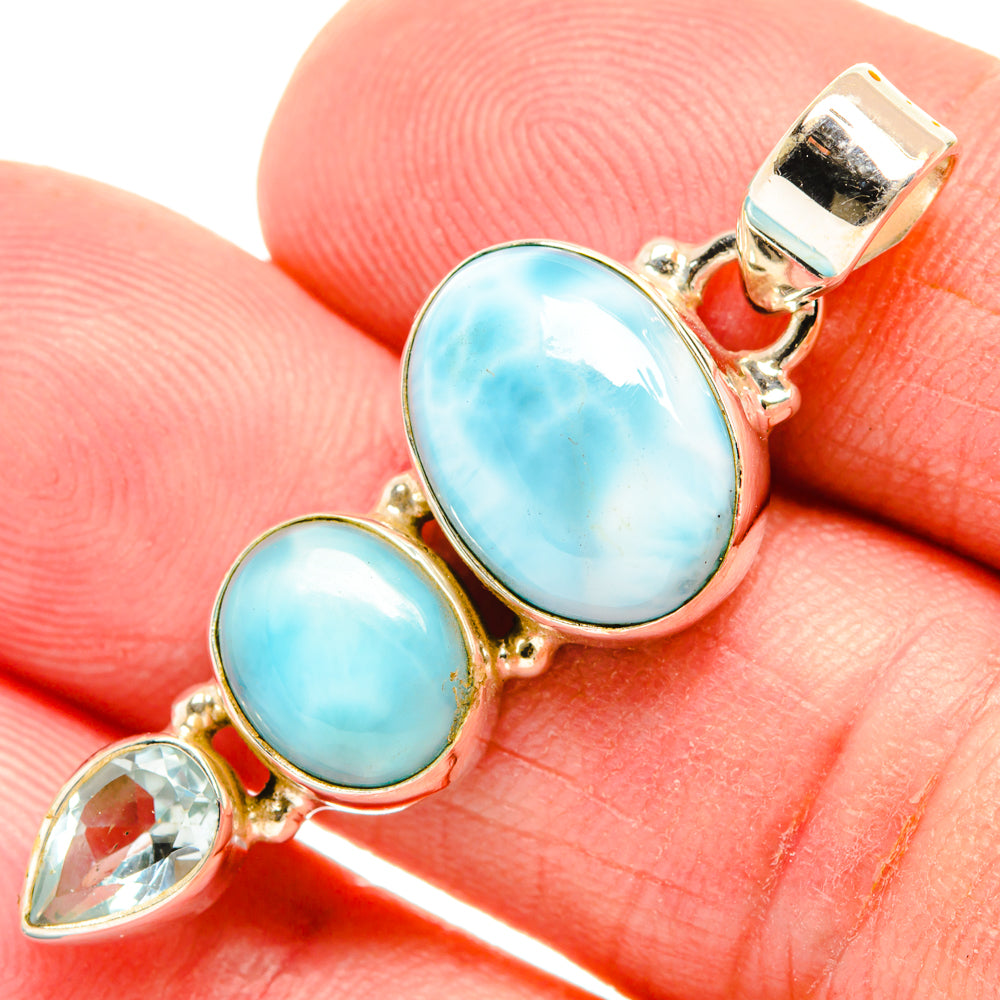 Larimar Pendants handcrafted by Anasilvercos - PD27858