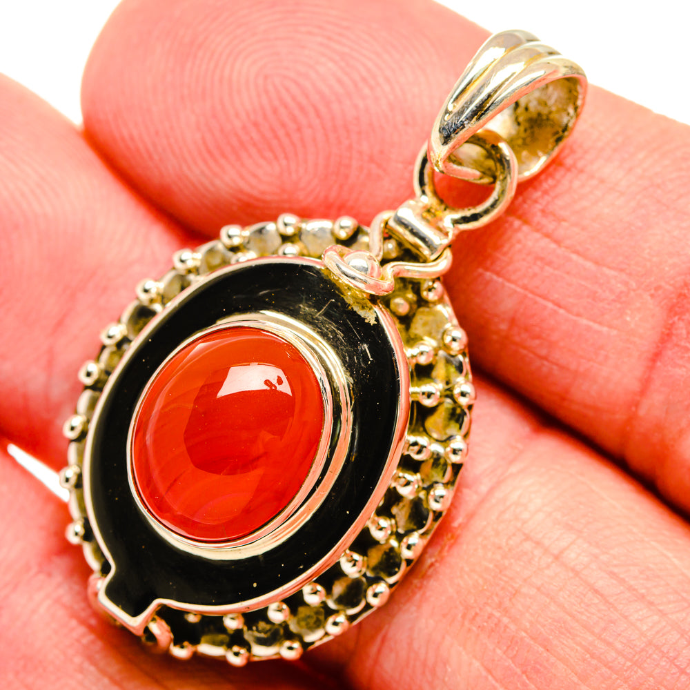 Carnelian Pendants handcrafted by Anasilvercos - PD27861