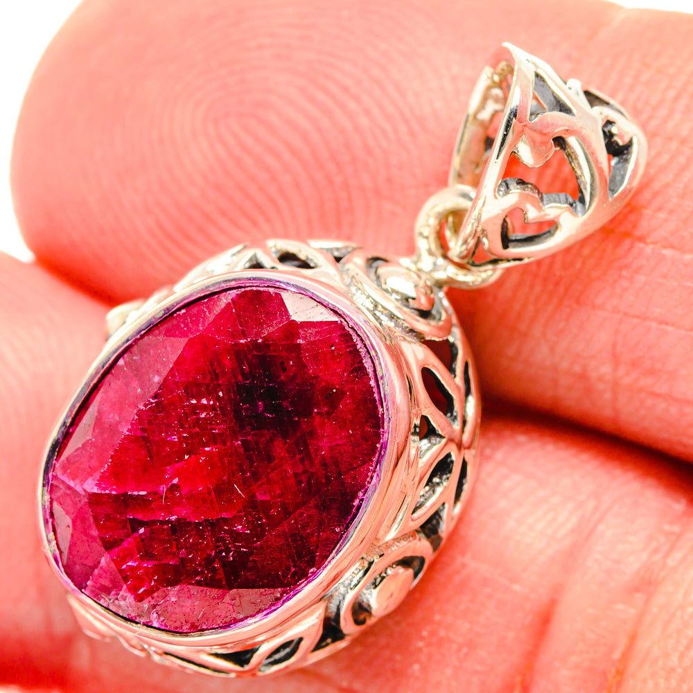 Ruby Pendants handcrafted by Anasilvercos - PD27862