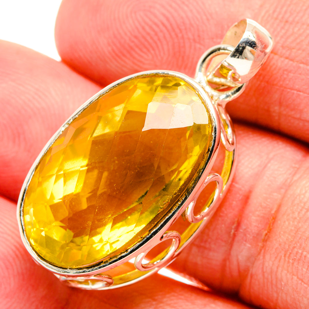 Lemon Quartz Pendants handcrafted by Anasilvercos - PD27863