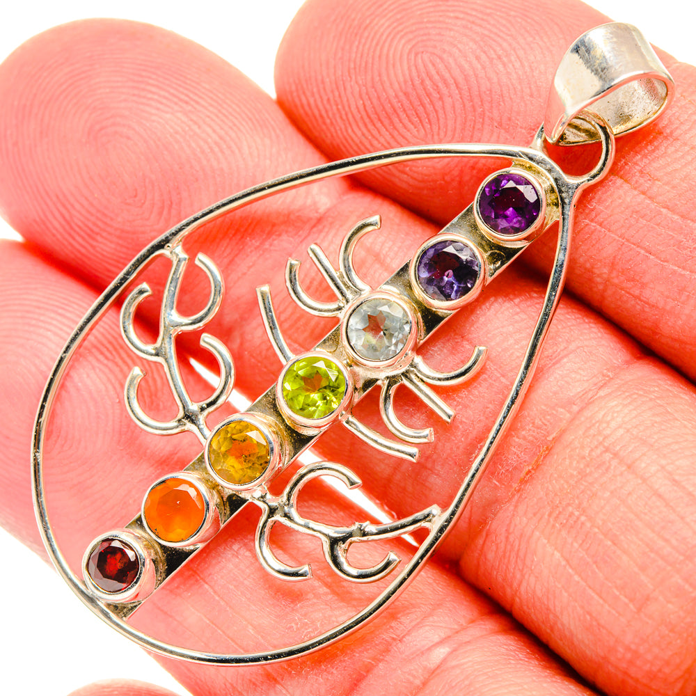 Rainbow Chakra Pendants handcrafted by Anasilvercos - PD27868