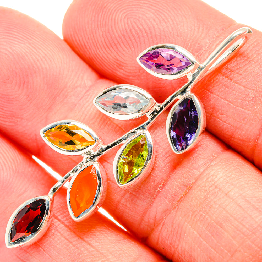 Multi-Stone Chakra Pendants handcrafted by Anasilvercos - PD27870