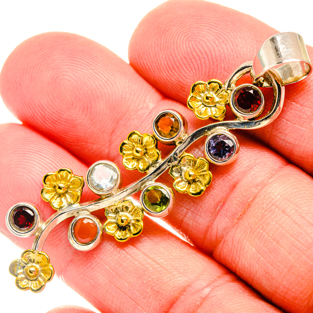 Multi-Stone Chakra Pendants handcrafted by Anasilvercos - PD27872