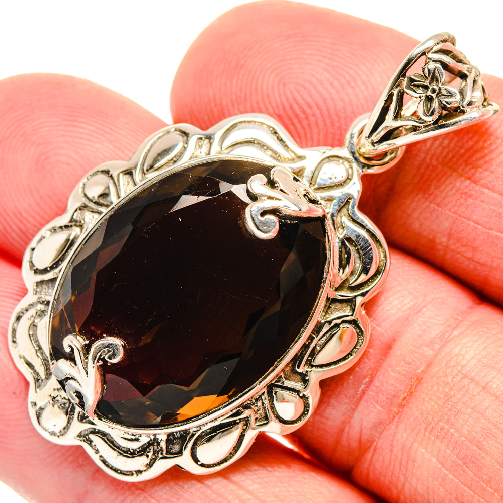 Smoky Quartz Pendants handcrafted by Anasilvercos - PD27874