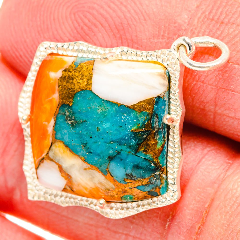 Spiny Oyster Turquoise Pendants handcrafted by Anasilvercos - PD27875