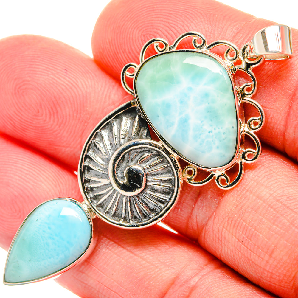 Larimar Pendants handcrafted by Anasilvercos - PD27898