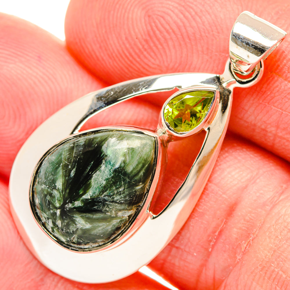 Seraphinite Pendants handcrafted by Anasilvercos - PD27936