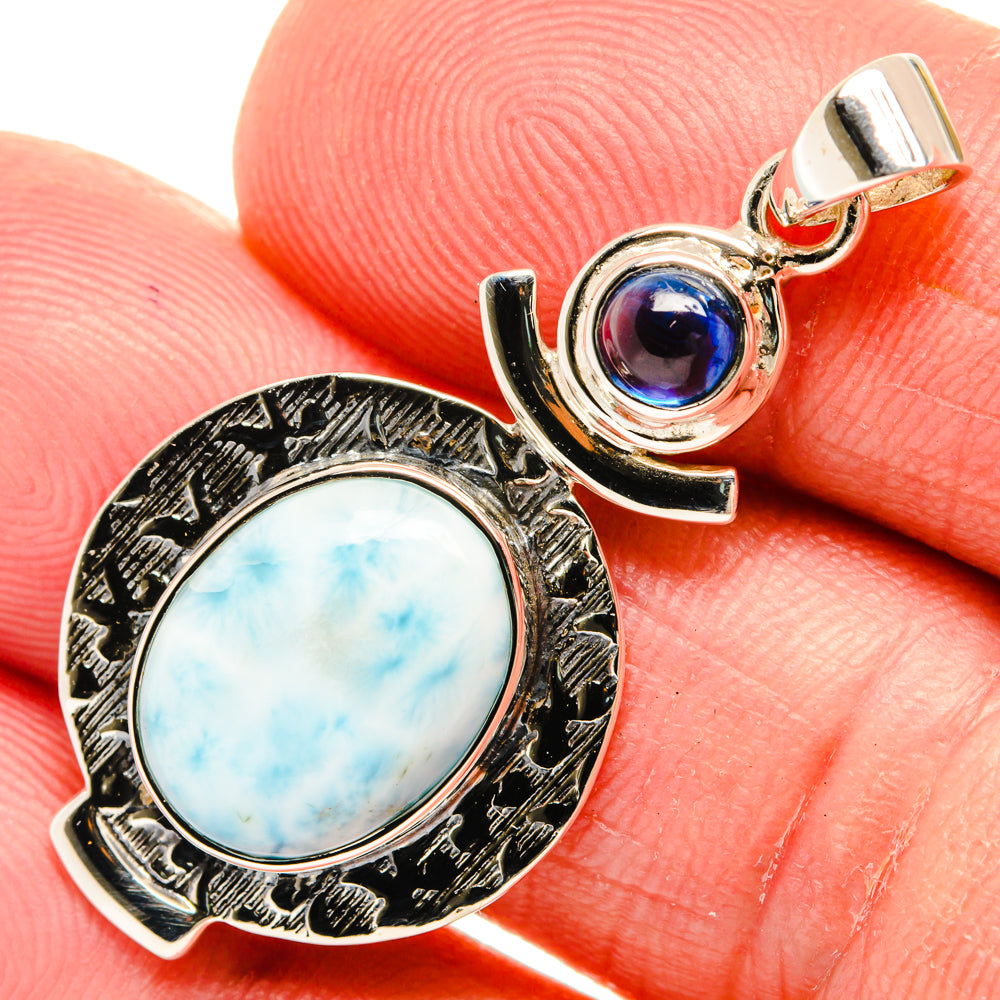 Larimar Pendants handcrafted by Anasilvercos - PD27946