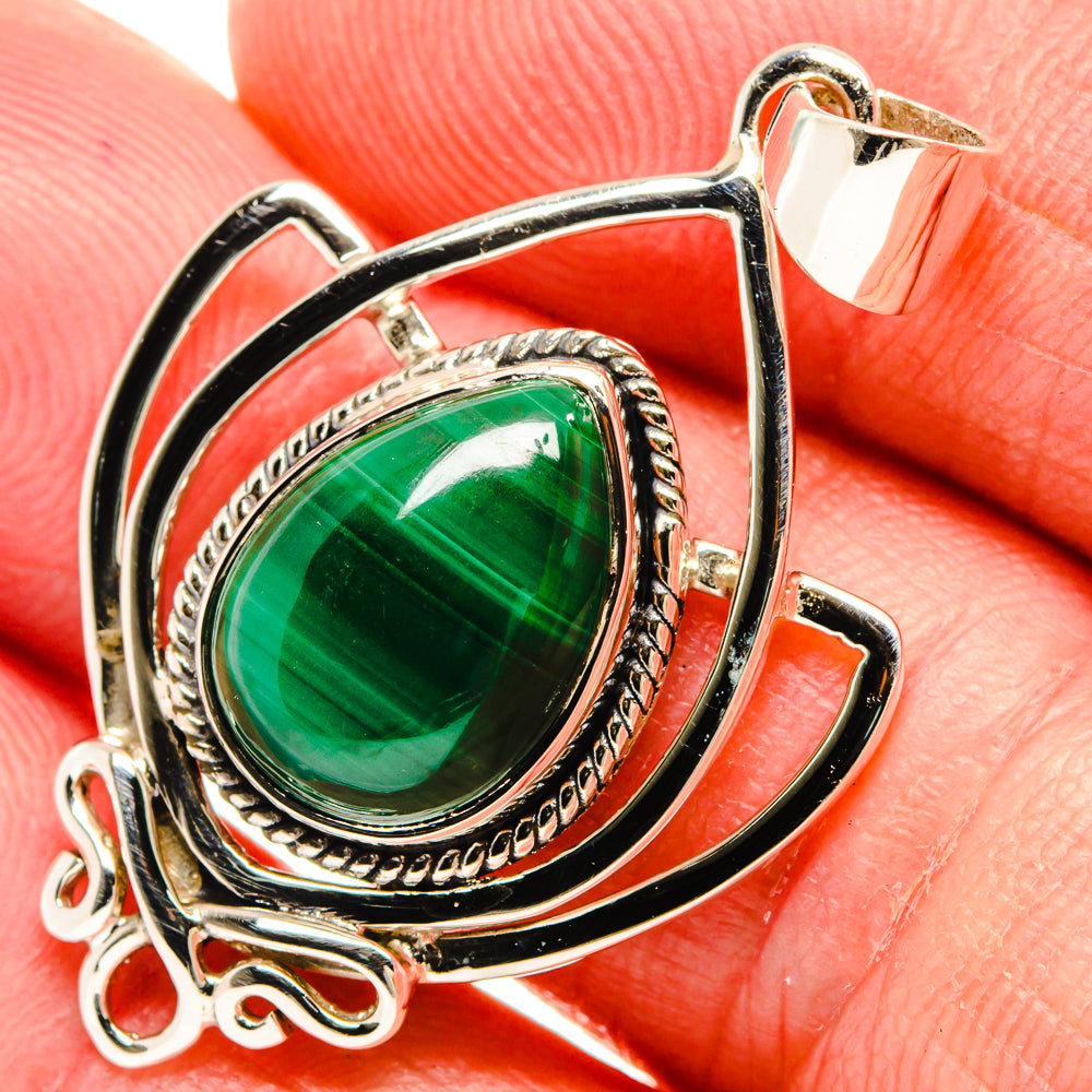 Malachite Pendants handcrafted by Anasilvercos - PD27954
