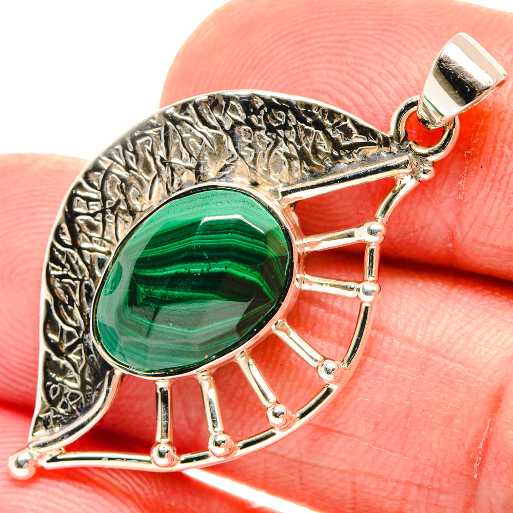 Malachite Pendants handcrafted by Anasilvercos - PD27960