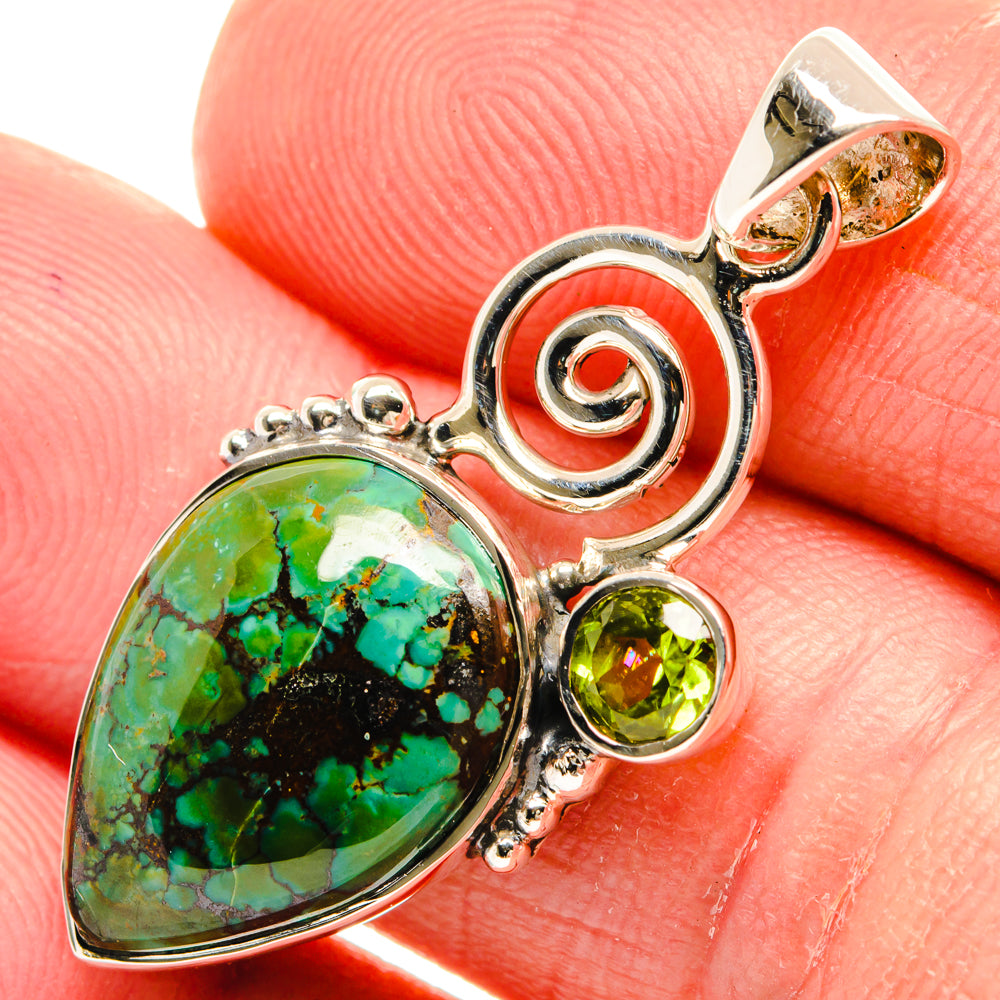 Tibetan Turquoise Pendants handcrafted by Anasilvercos - PD27968