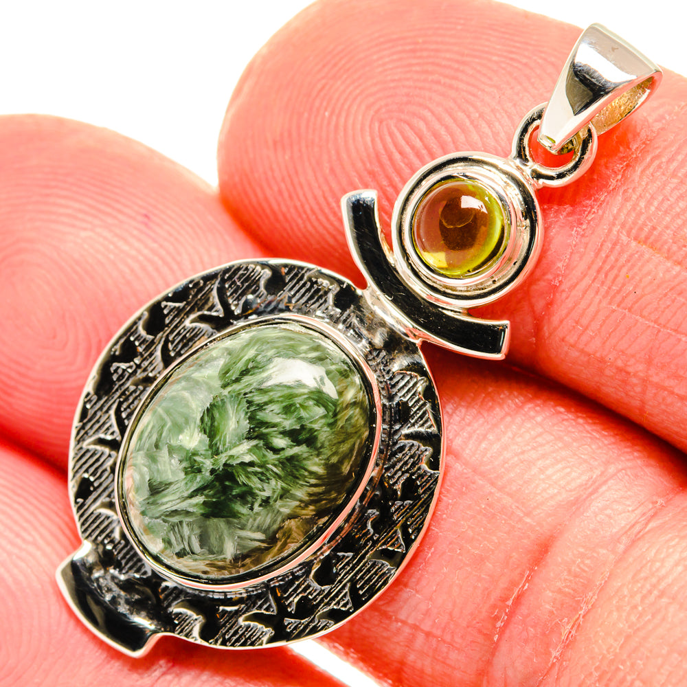 Seraphinite Pendants handcrafted by Anasilvercos - PD27982
