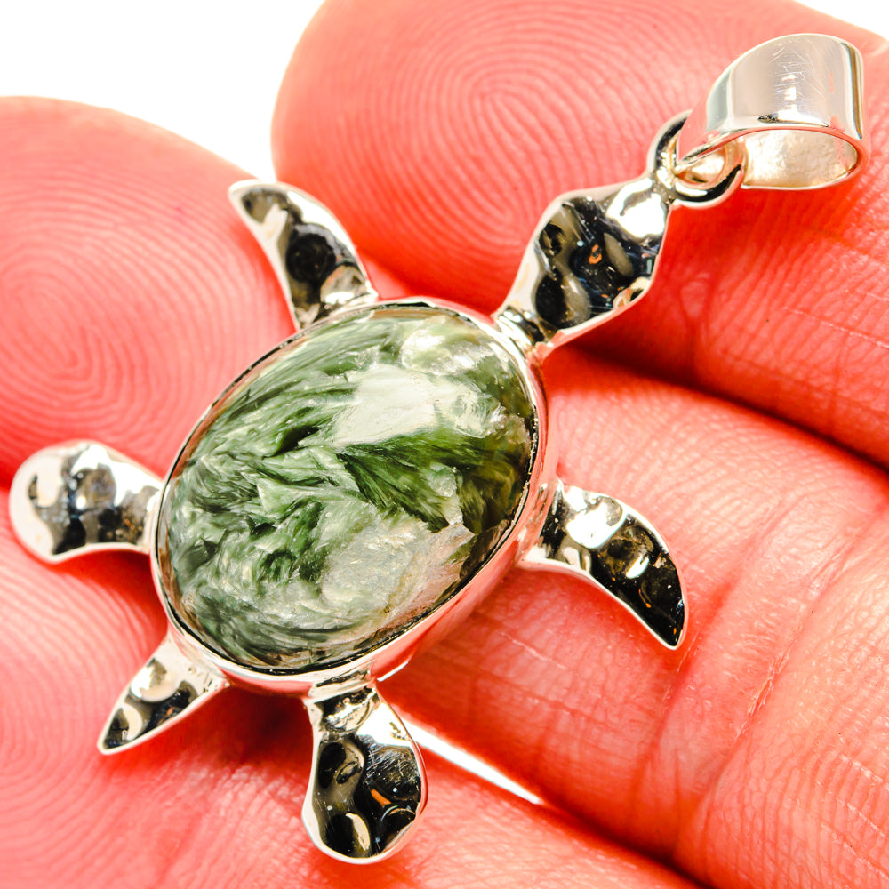 Seraphinite Pendants handcrafted by Anasilvercos - PD27994