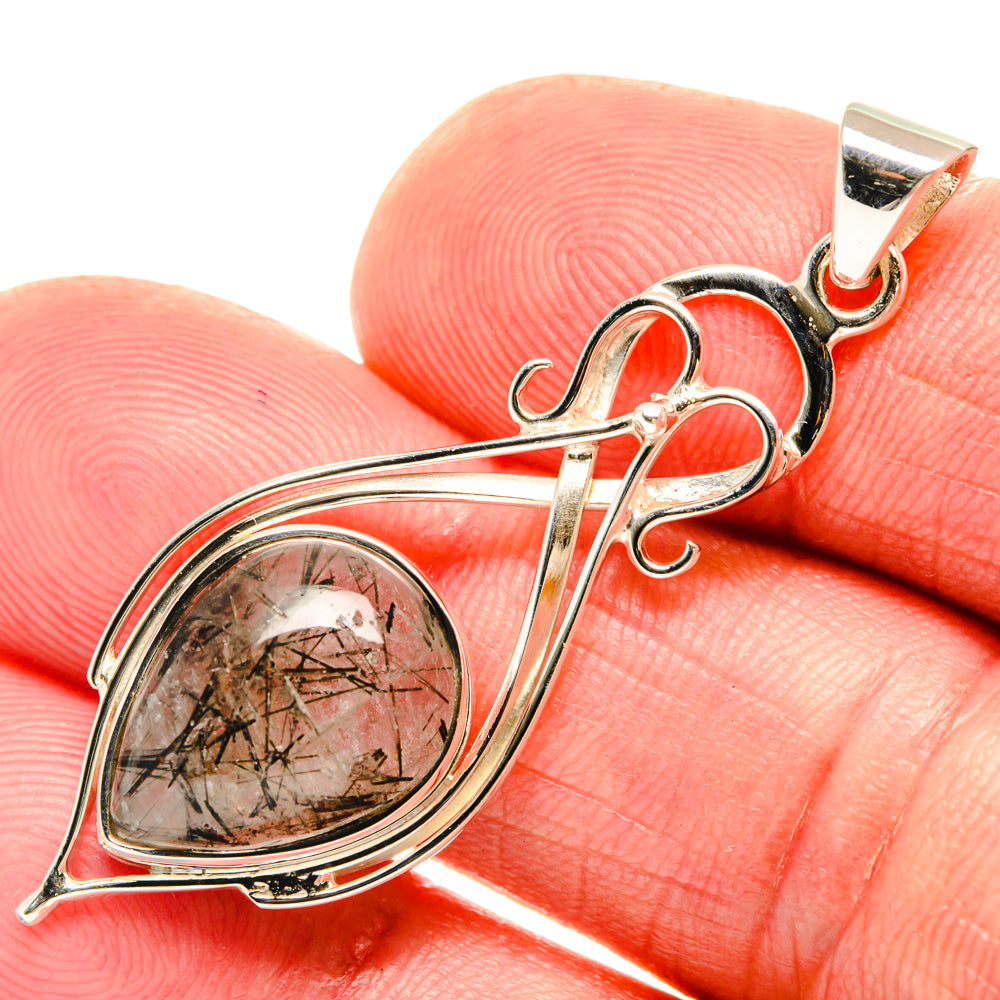 Tourmalinated Quartz Pendants handcrafted by Anasilvercos - PD28008