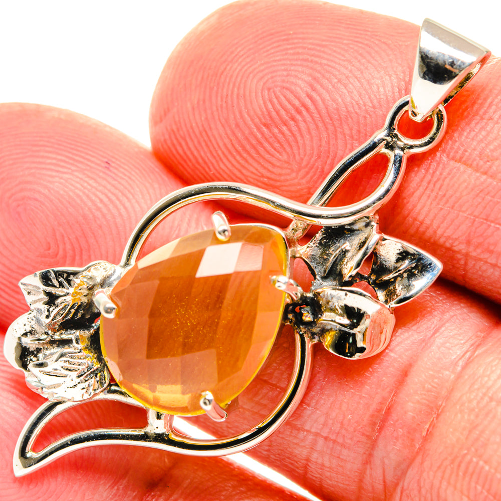 Citrine Pendants handcrafted by Anasilvercos - PD28010