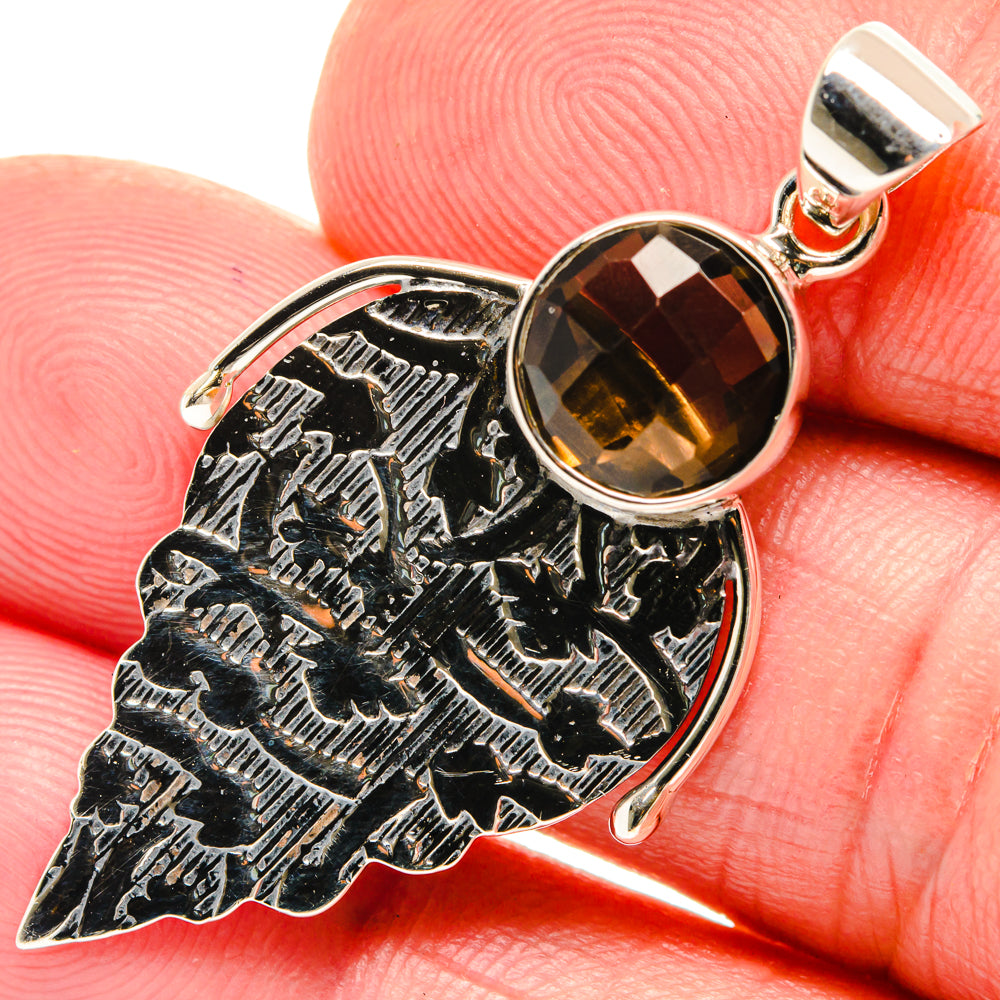 Smoky Quartz Pendants handcrafted by Anasilvercos - PD28020