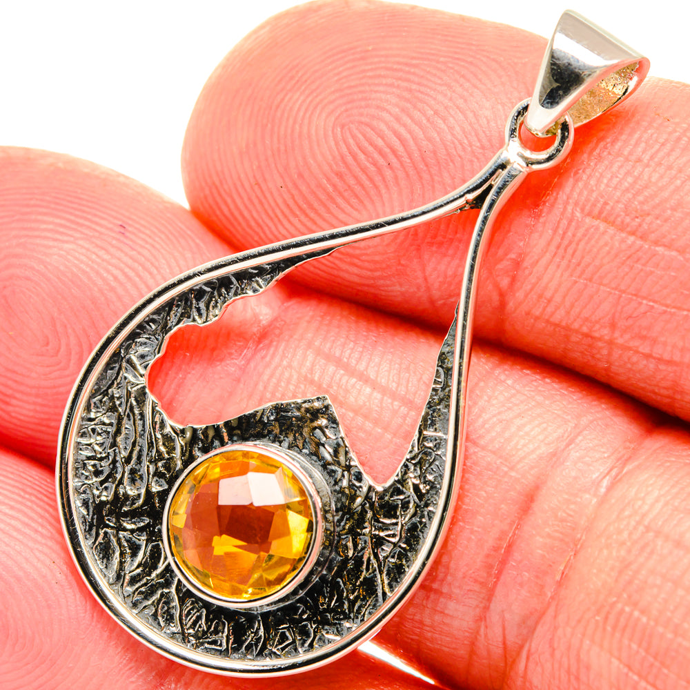 Citrine Pendants handcrafted by Anasilvercos - PD28026