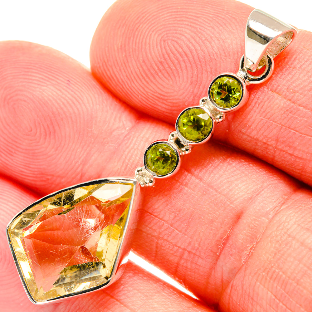 Citrine Pendants handcrafted by Anasilvercos - PD28050
