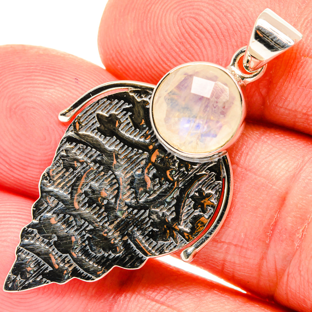 Rainbow Moonstone Pendants handcrafted by Anasilvercos - PD28059