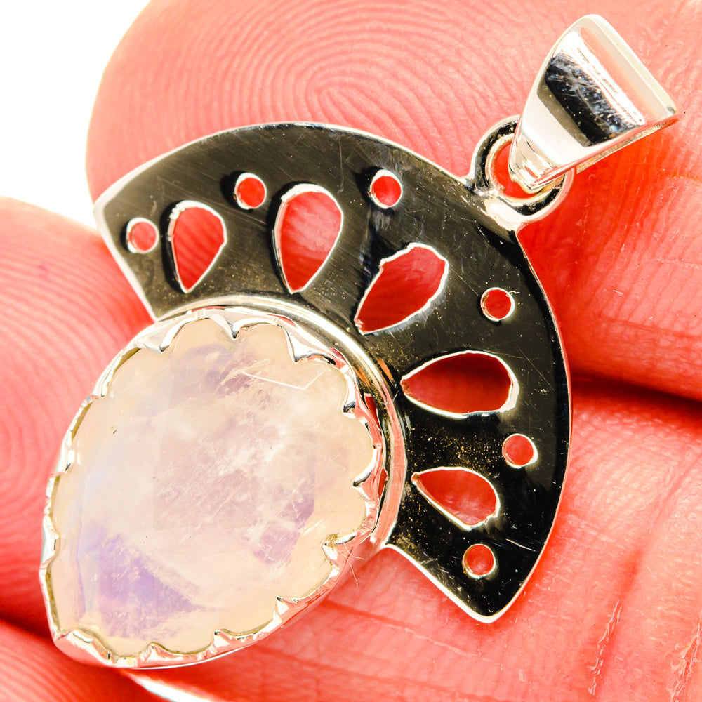 Rainbow Moonstone Pendants handcrafted by Anasilvercos - PD28062