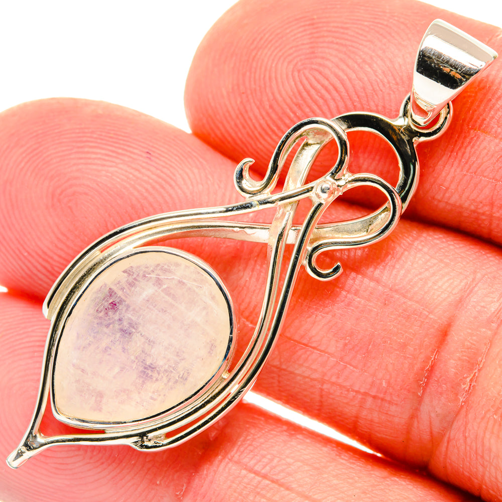 Rainbow Moonstone Pendants handcrafted by Anasilvercos - PD28063