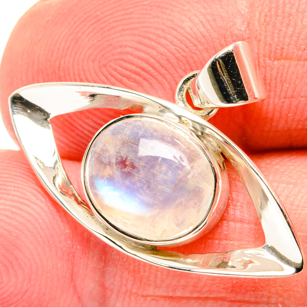 Rainbow Moonstone Pendants handcrafted by Anasilvercos - PD28068