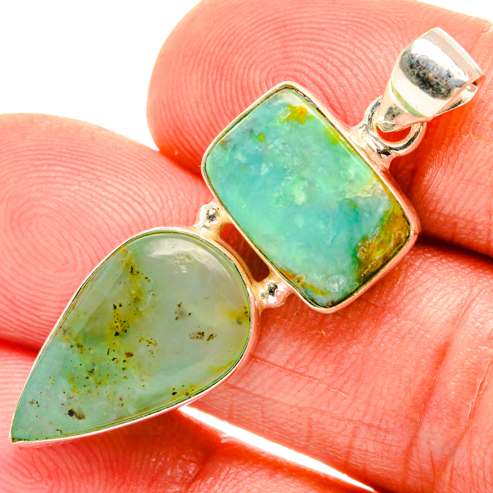 Prehnite Pendants handcrafted by Anasilvercos - PD28082
