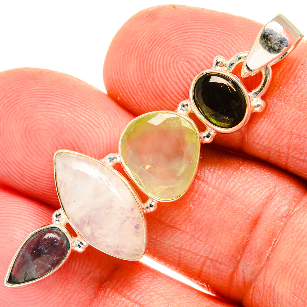 Rainbow Moonstone Pendants handcrafted by Anasilvercos - PD28134