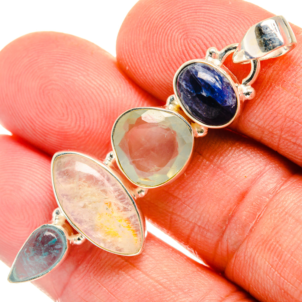 Rainbow Moonstone Pendants handcrafted by Anasilvercos - PD28137