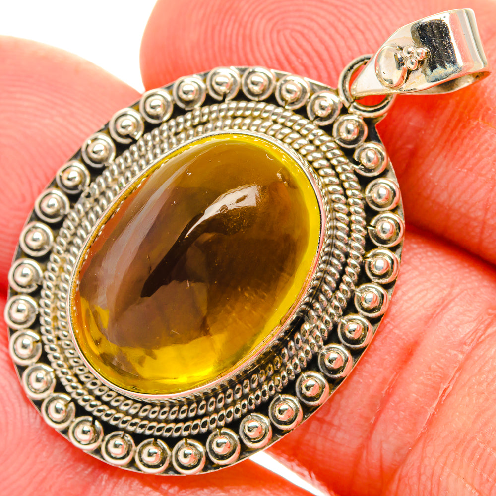 Citrine Sugarloaf Pendants handcrafted by Anasilvercos - PD28145