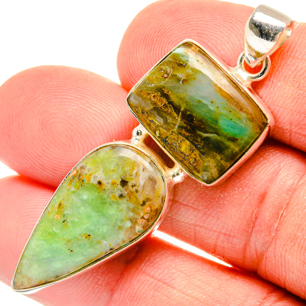 Peruvian Opal Pendants handcrafted by Anasilvercos - PD28198
