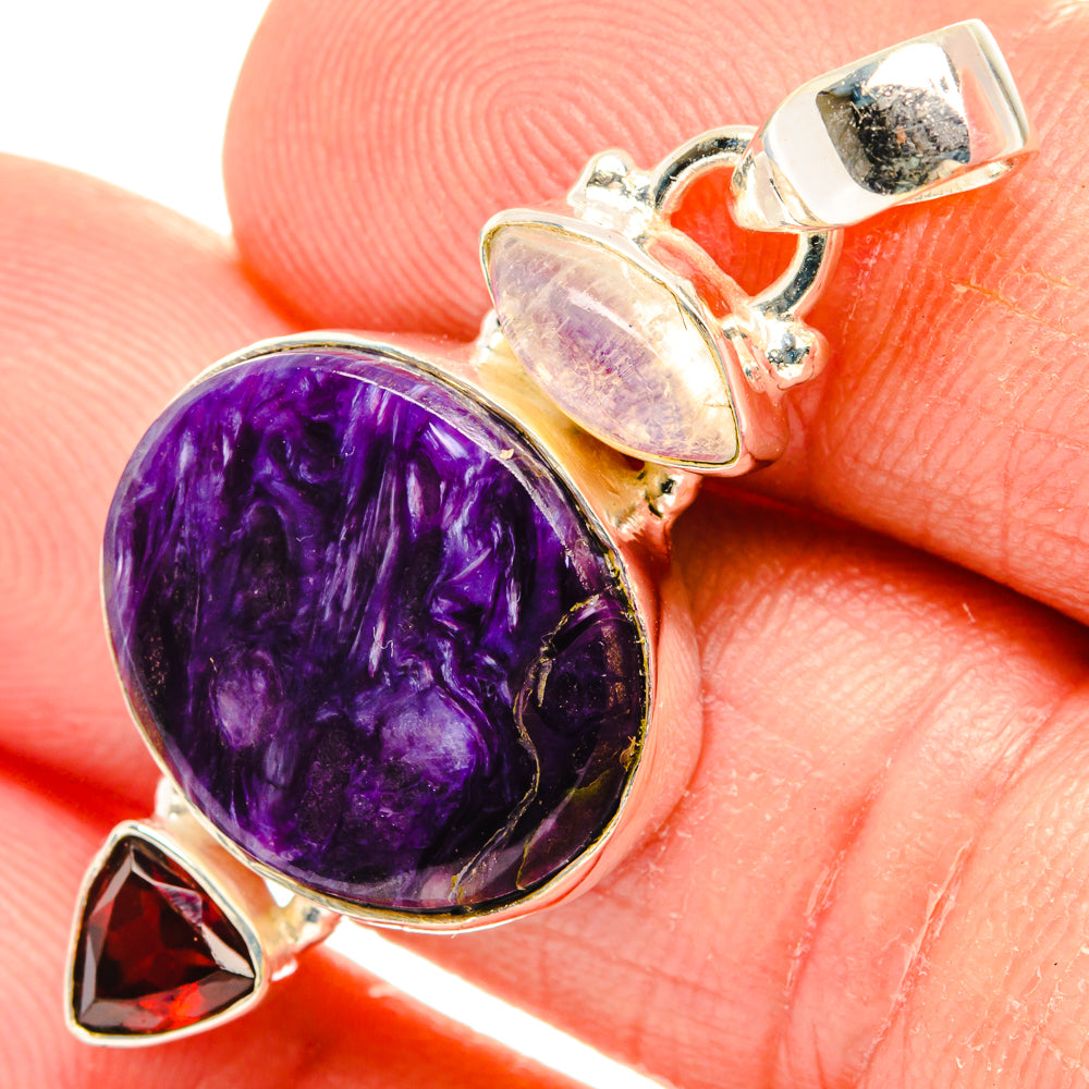 Charoite Pendants handcrafted by Anasilvercos - PD28220