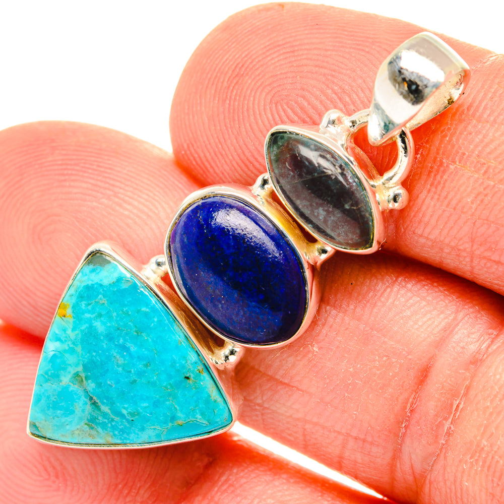 Chrysocolla Pendants handcrafted by Anasilvercos - PD28247