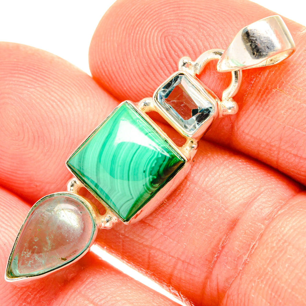Malachite Pendants handcrafted by Anasilvercos - PD28251