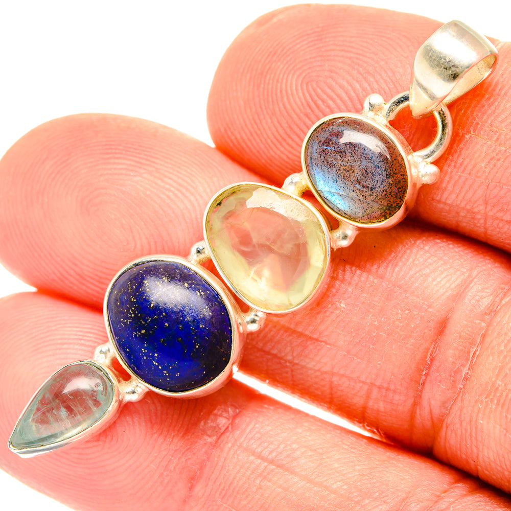 Lapis Lazuli Pendants handcrafted by Anasilvercos - PD28252