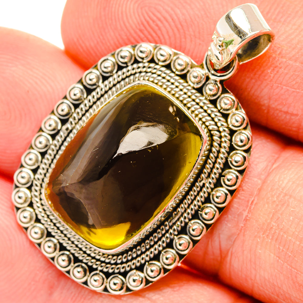Citrine Sugarloaf Pendants handcrafted by Anasilvercos - PD28273