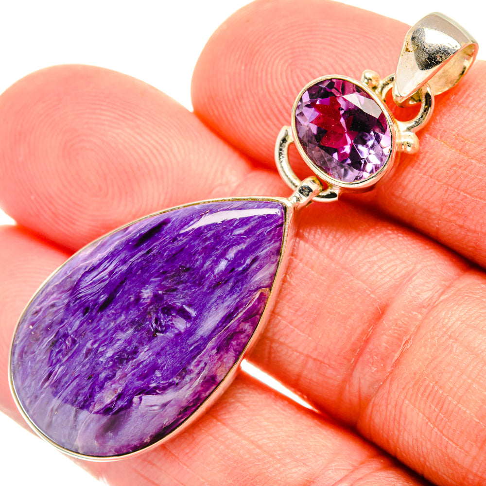 Charoite Pendants handcrafted by Anasilvercos - PD28289
