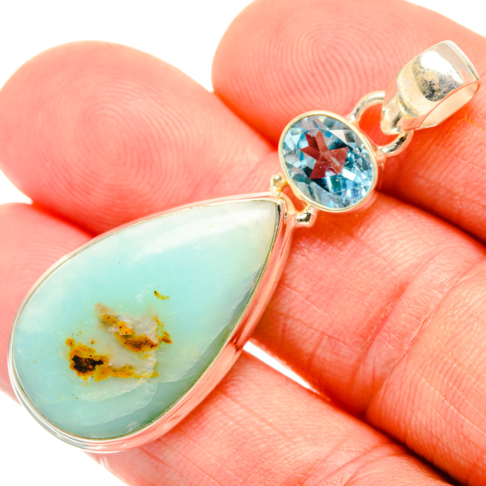 Peruvian Opal Pendants handcrafted by Anasilvercos - PD28294