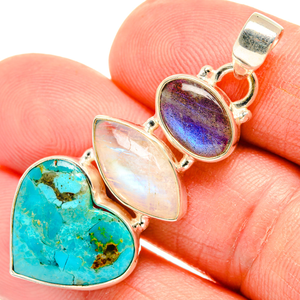 Chrysocolla Pendants handcrafted by Anasilvercos - PD28356