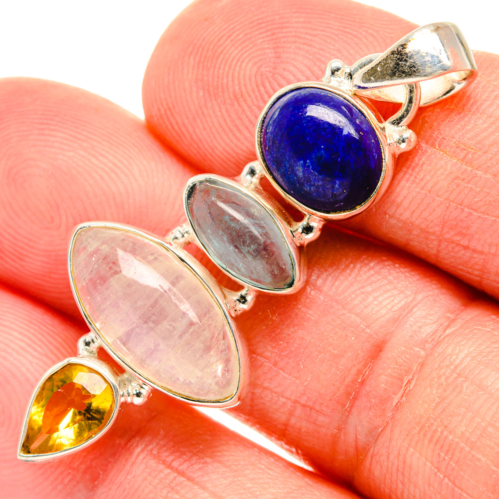 Rainbow Moonstone Pendants handcrafted by Anasilvercos - PD28359