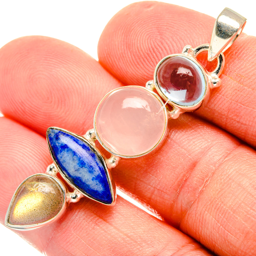 Rose Quartz Pendants handcrafted by Anasilvercos - PD28364