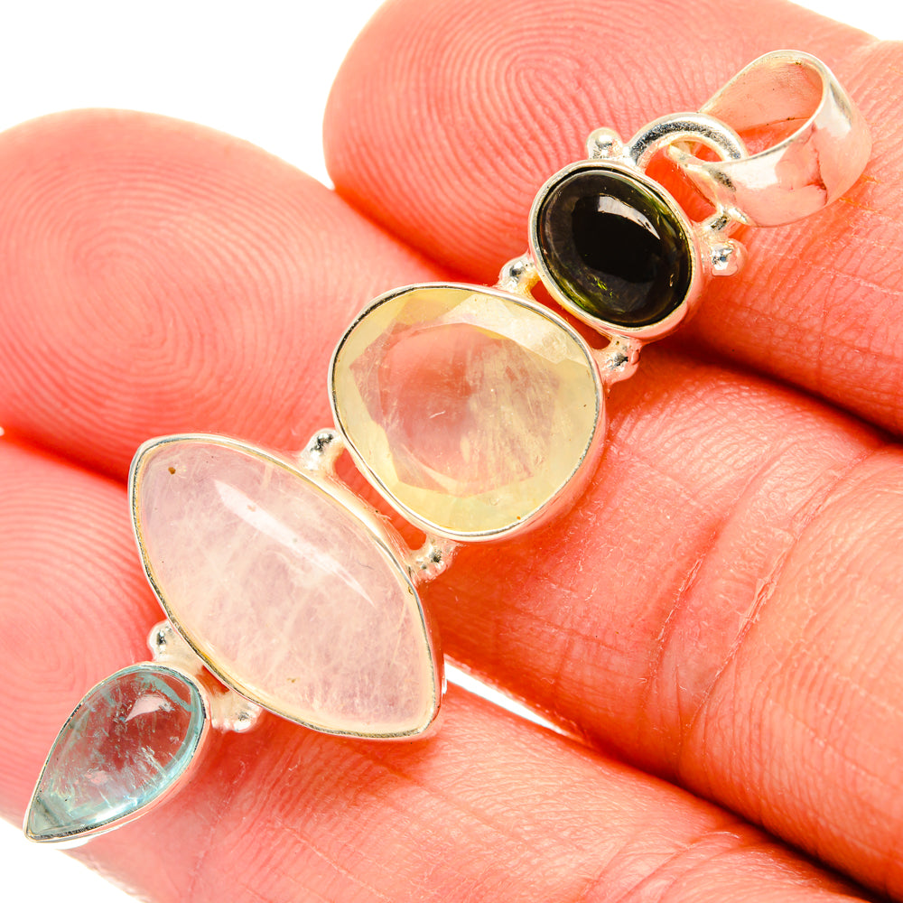 Rainbow Moonstone Pendants handcrafted by Anasilvercos - PD28371