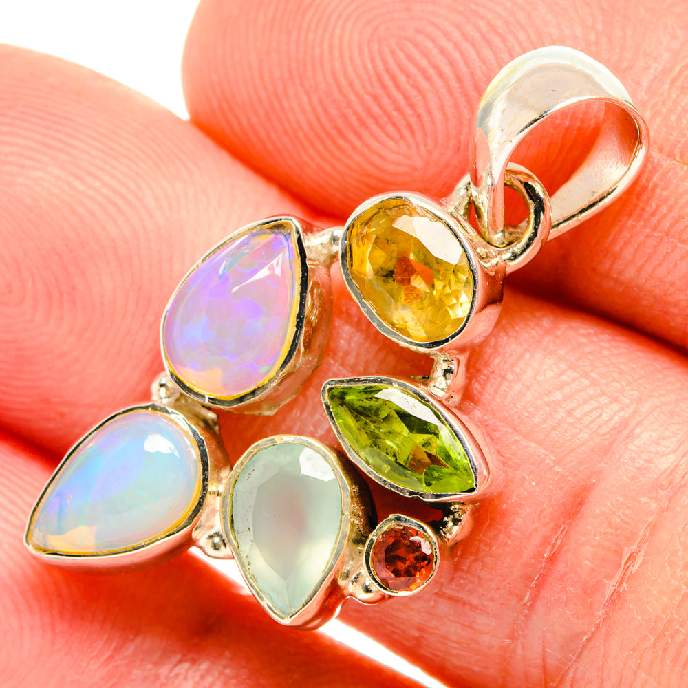 Ethiopian Opal Pendants handcrafted by Anasilvercos - PD28384