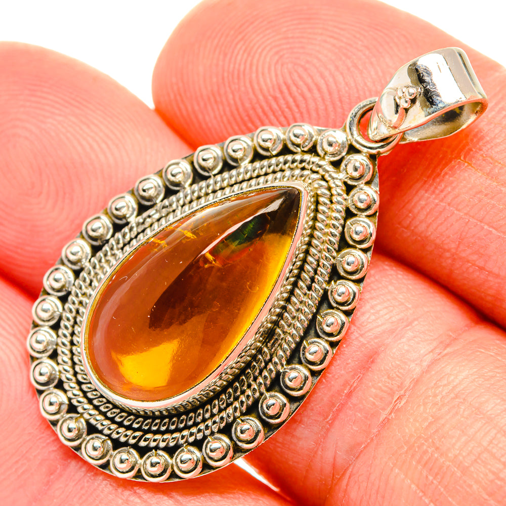 Citrine Sugarloaf Pendants handcrafted by Anasilvercos - PD28389