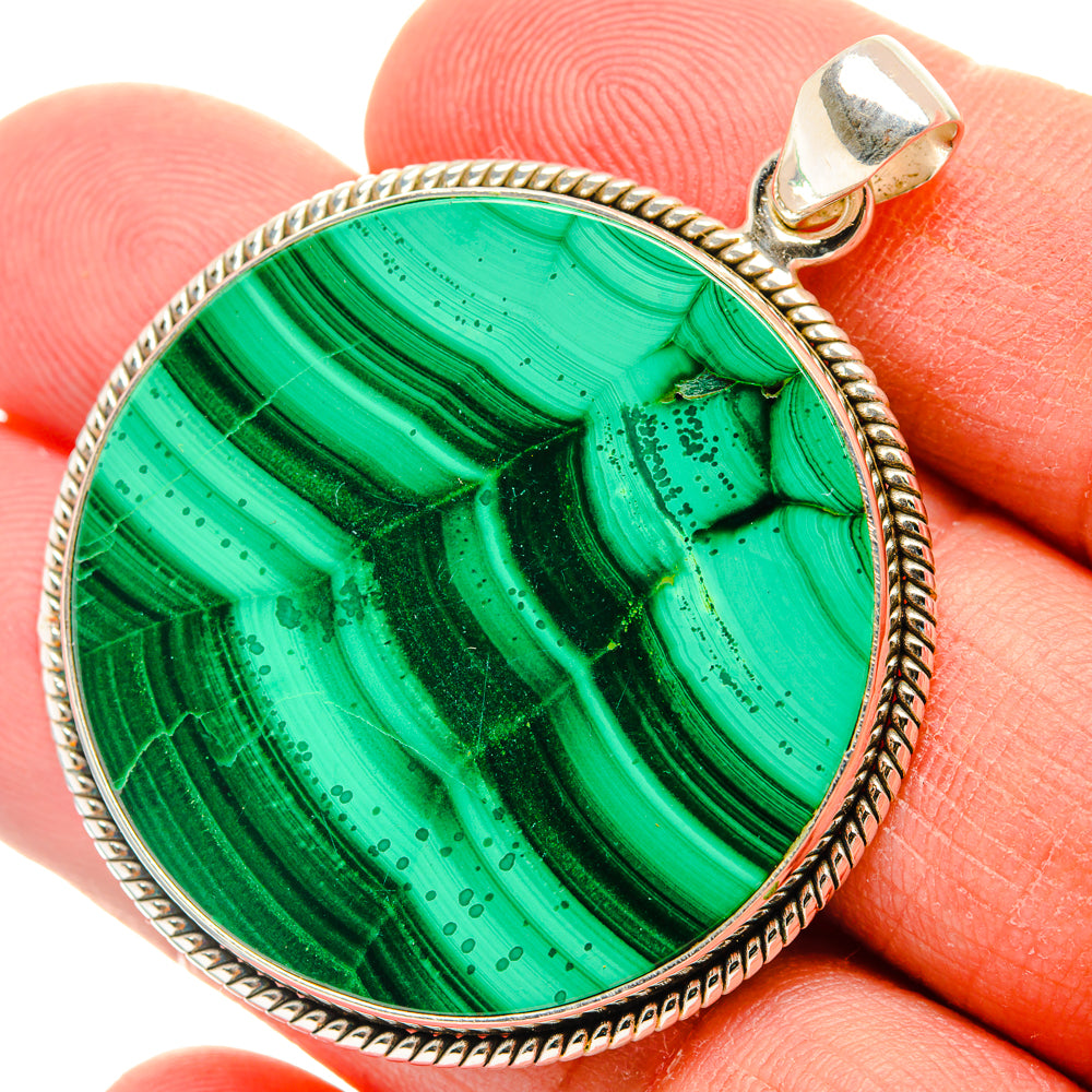 Malachite Pendants handcrafted by Anasilvercos - PD28404