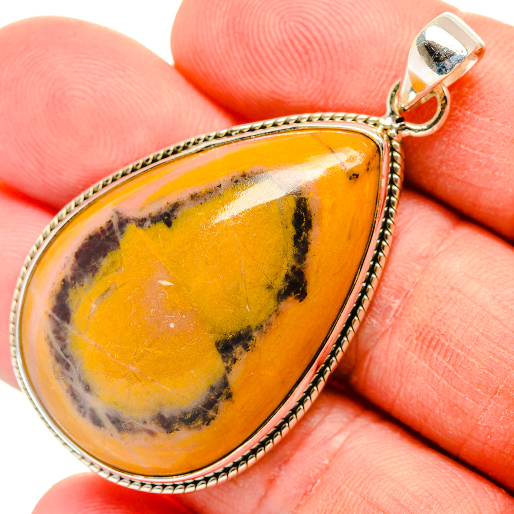 Bumble Bee Jasper Pendants handcrafted by Anasilvercos - PD28408