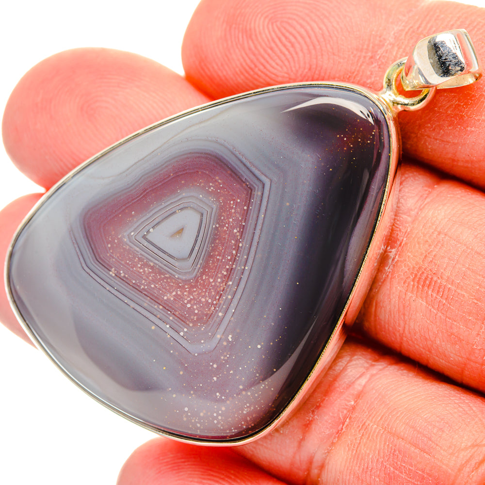 Botswana Agate Pendants handcrafted by Anasilvercos - PD28411