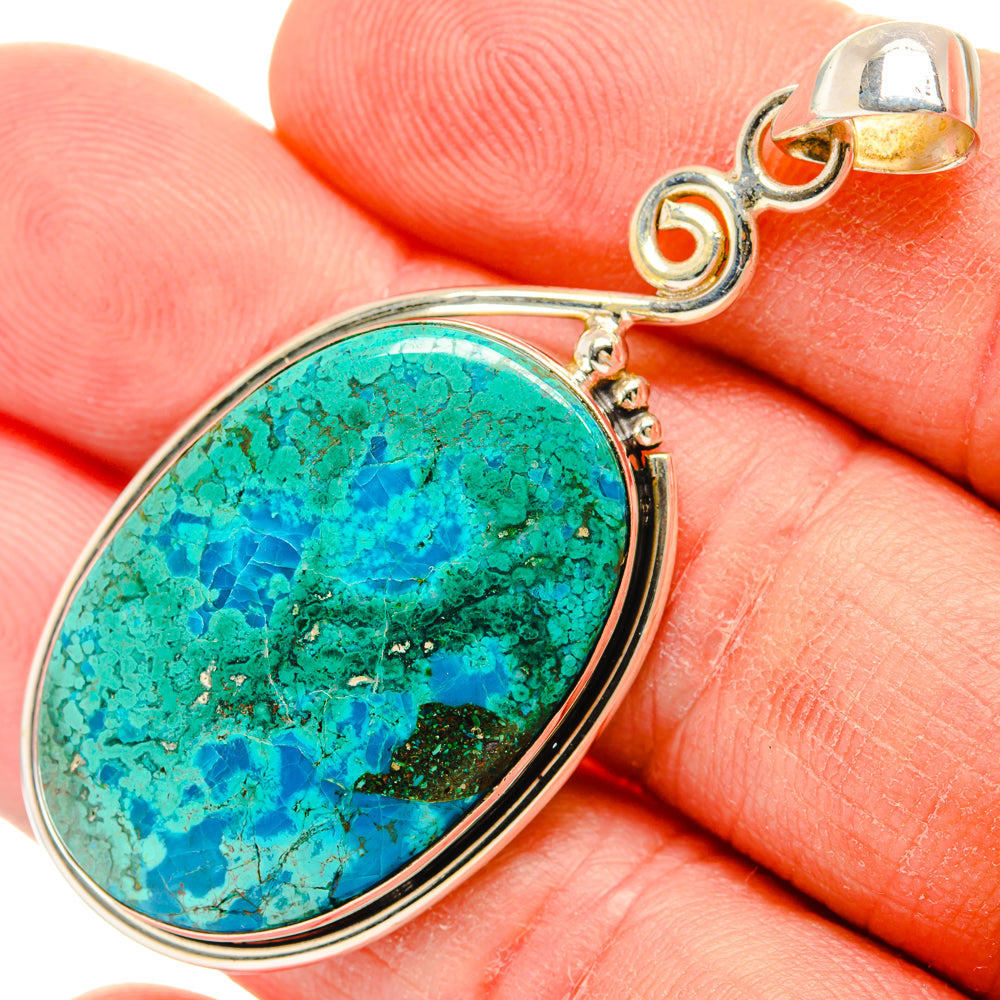 Chrysocolla Pendants handcrafted by Anasilvercos - PD28415