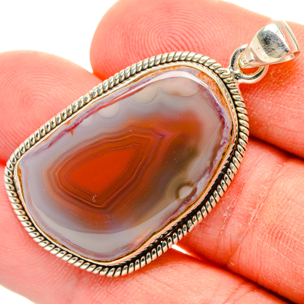 Botswana Agate Pendants handcrafted by Anasilvercos - PD28436