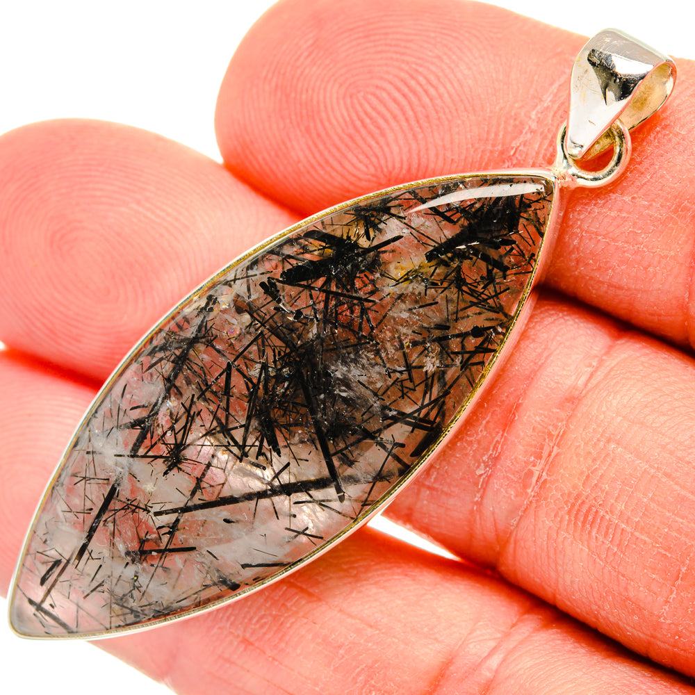 Tourmalinated Quartz Pendants handcrafted by Anasilvercos - PD28445